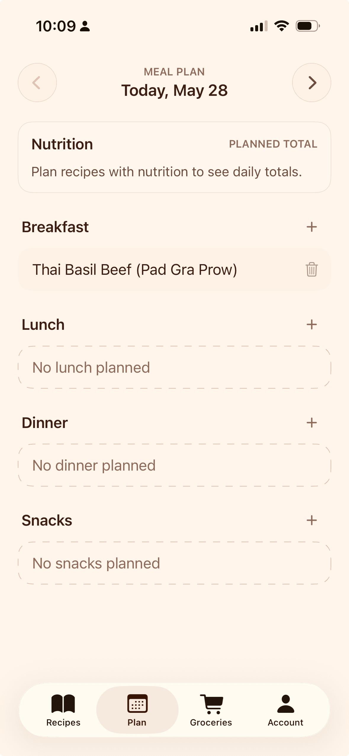 Plan meals without rebuilding your week in Recetta